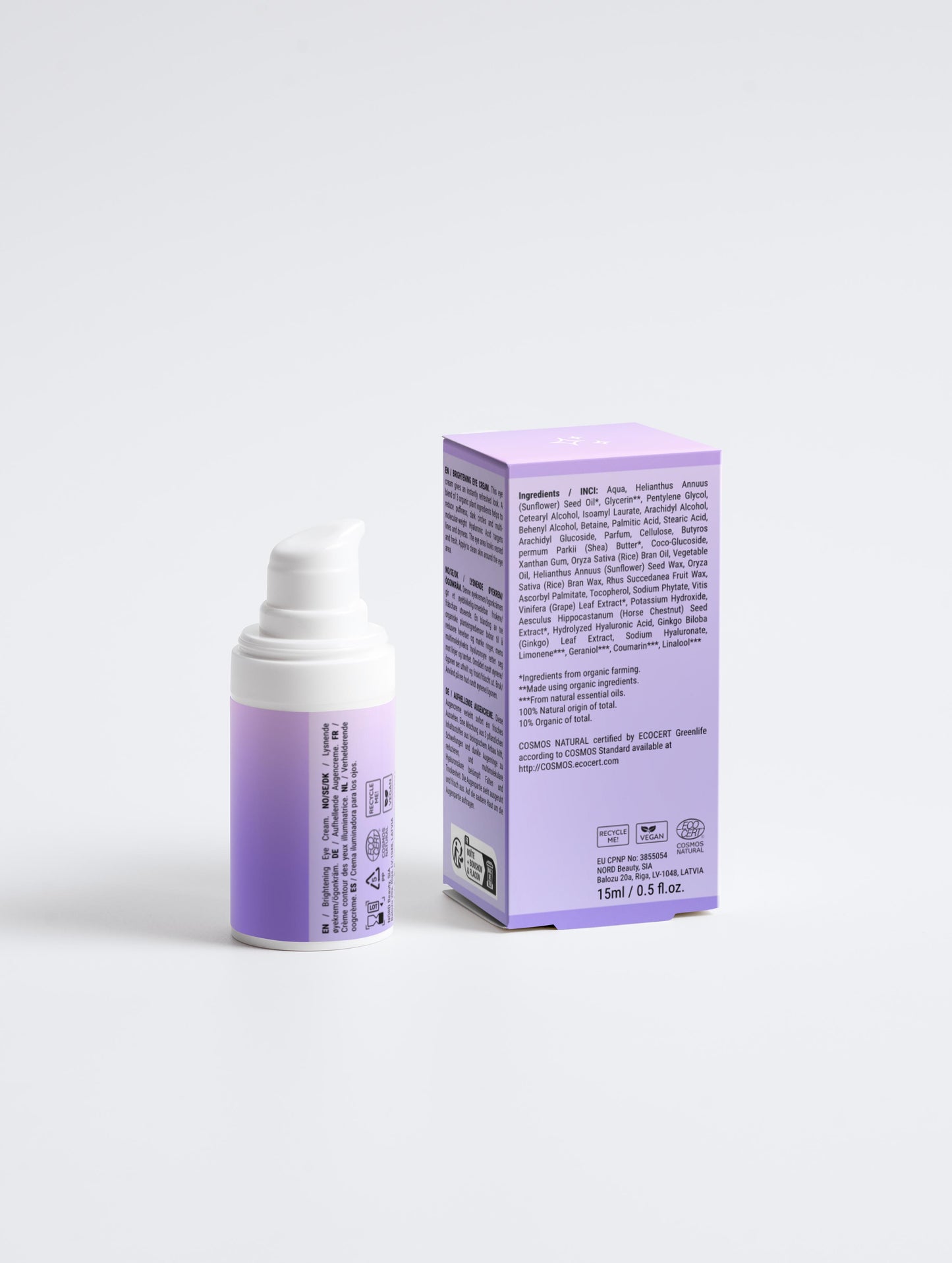 Brightening Eye Cream (with Ginkgo Leaf & Hyaluronic Acid)