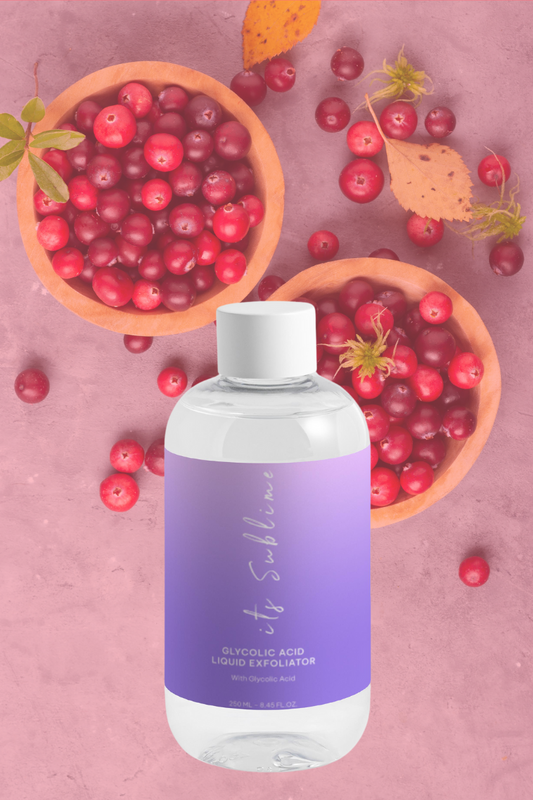 Glycolic Acid Liquid Exfoliator (with Cranberry & Lingonberry Extract)